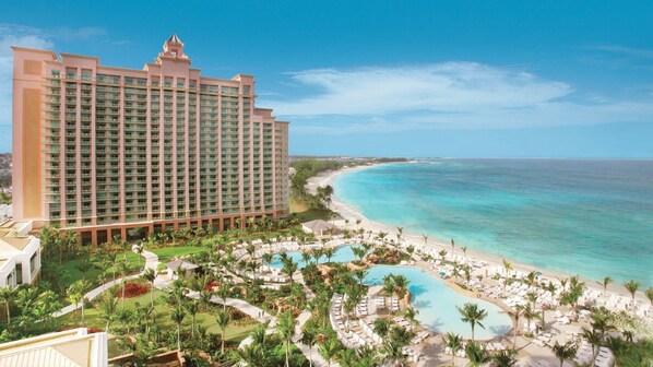 The units are located on the top 4 floors facing the ocean and resort