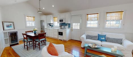 Living room and kitchen