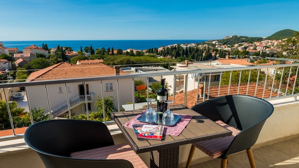 Blick vom Balkon