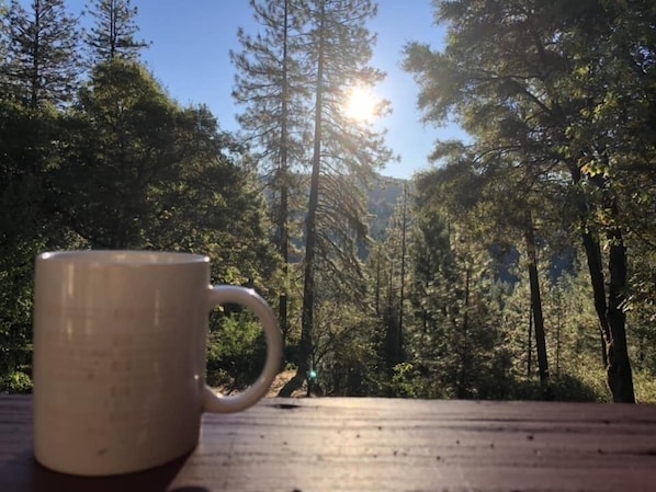 Your morning coffee view of the Greenhorn Valley, Nevada City.