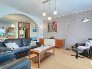 Furniture, Table, Couch, Property, Azure, Comfort, Studio Couch, Lighting, Interior Design, Architecture