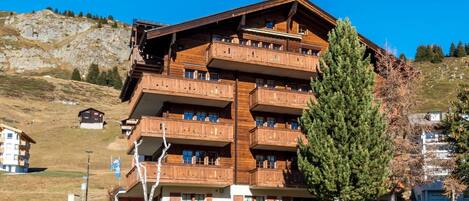 Sky, Building, Plant, Blue, Window, Tree, Mountain, Wood, Mountain Range, Mountainous Landforms