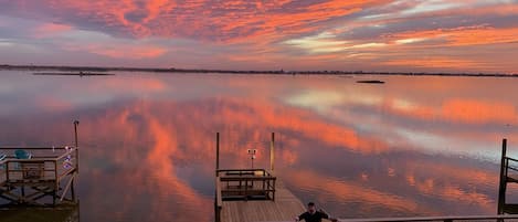 Amazing photo taken from the back porch.  We have great sunsets.