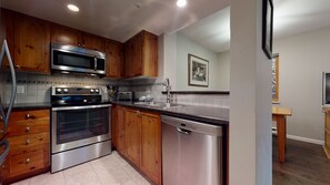 Kitchen and dining area