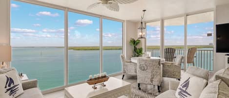 Graceful, elegant, and WOW! The view from this stunning 5th floor Lovers Key condo will make you wish you never had to leave.