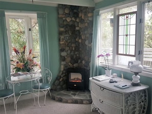 Living room fireplace