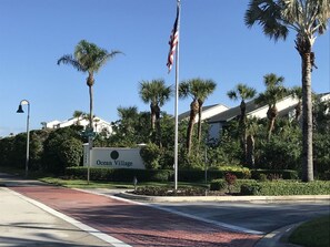 Gated entrance to community 