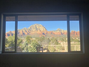 View out front window and porch 