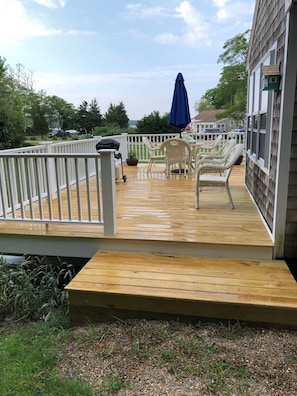 New deck outside shower access