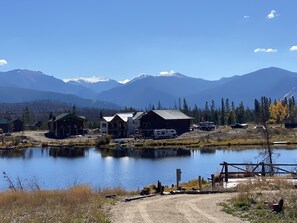 View of Sun Valley Lake with our cabin on far left side