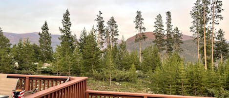 Back deck and view of Mt. Baldy!