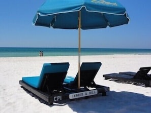 ** BEACH CHAIRS **
1 Set of FREE Beach Chairs & Umbrella Service