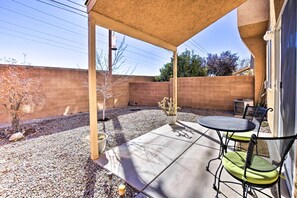 Relax under the wide New Mexico sky in the private backyard of your condo.