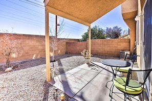 Relax under the wide New Mexico sky in the private backyard of your condo.