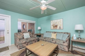 Plenty of space in the living area to kick back and relax.