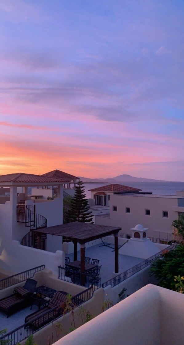 The most serene sunsets from the third-story tower.