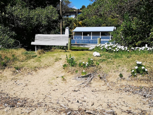 Location of the Cottages from the beach.  This is the Front Cottage picture.