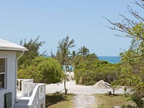 View of beach path taken from beside Key Lime house