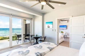 Bedrooms 1 and 2 on Beach Level - ground floor, walks out to the beach. 