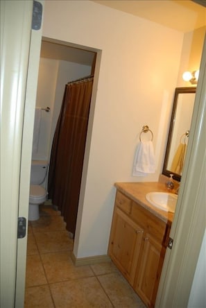 Downstairs Bathroom with Washer / Dryer.