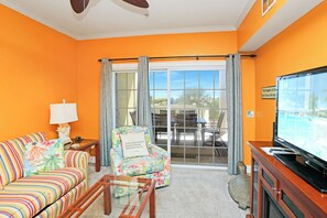 Gulf Front Living Room View