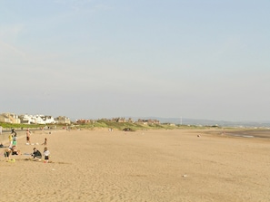 Wide sandy beach at Troon