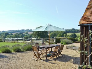 Sitting-out-area | Combe Hill Farm - The Byre, Ninfield, nr. Battle