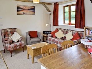 Cosy lounge area of living/dining room and kitchen | Casterbridge - Bridles Farm Holiday Cottages, Middlemarsh, near Sherborne