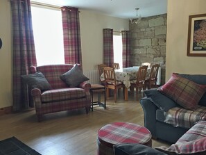 Spacious living and dining area | Westview Cottage, Seahouses