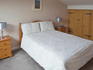 Comfortable double bedroom on upper floor | Clougha View - Rooten Brook Farm, Quernmore, near Lancaster