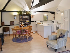 The living area is thoughtfully arranged | Church Farm Studio, Surlingham
