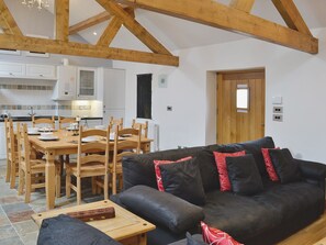 Open plan living/dining room/kitchen | Melin Newydd Cottages - The Top Barn, Tynlon, nr. Rhosneigr