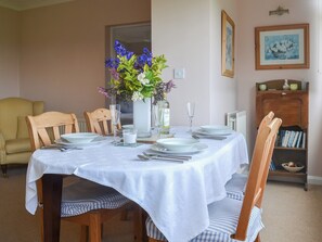 Appealing dining area with lovely table and chairs | Jasmine Cottage, Consett, near Durham