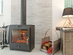 Cosy wood burner | The Old Meeting Hall, King’s Somborne, near Winchester