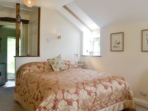 Comfortable double bed | The Hayloft, Edge Hills, near Littledean