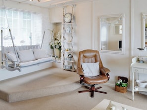 Spacious living room with quirky furnishings | Seaside Stories, Brixham