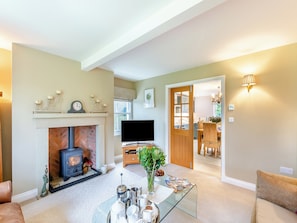 Comfortable and warm living room with wood burner | Adair Cottage - Meresyke Farm, Wigglesworth, near Settle