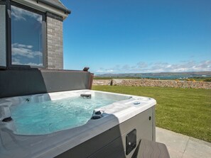 Private hot tub with panoramic views  | Quarter Acre House - Dinduff Lodge and Quarter Acre House, Low Dinduff, near Stranraer