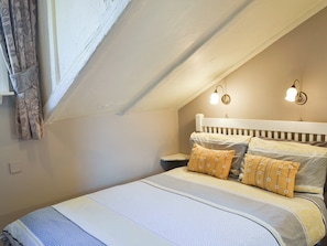 Welcoming double bedded room | Larch Cottage, Dunstan, near Alnwick