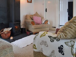 Charming living room with wood burner | Little Whiteleigh, Whitstone, near Bude