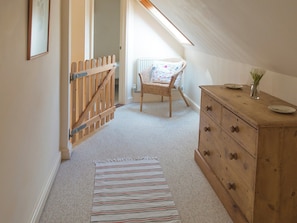 First floor landing area with stair gate | Old Dairy - Old Hall Farm Cottages, Walpole, near Halesworth