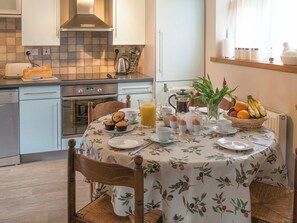 Well-equipped kitchen with convenient dining area | Old Dairy - Old Hall Farm Cottages, Walpole, near Halesworth