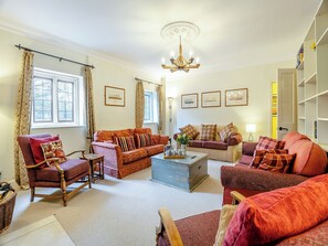 Living room with wood burner | Islington Hall, Tilney All Saints, near King’s Lynn