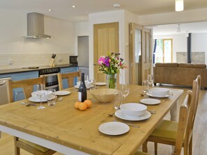 Dining area within kitchen with open aspect to lounge area | Southlake Barn, Dousland, near Yelverton