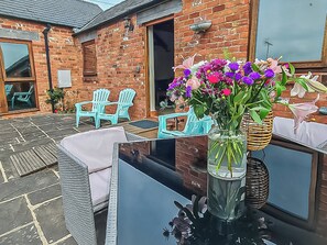 Sitting-out-area | Bramble Barn - Middle Huntingford Barns, Charfield, near Wotton-under-Edge