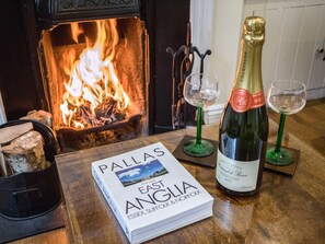 Open fire | Pebble Cottage, Aldeburgh