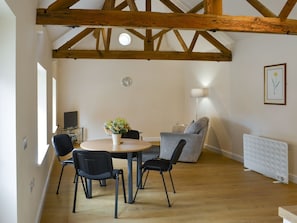 Spacious, airy, beamed open plan living space | May’s Mews - Chestnuts Farm Cottages, Binbrook, near Market Rasen