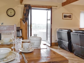 Light and airy dining space | The Old Byre - West House Farm, Dearham, near Maryport