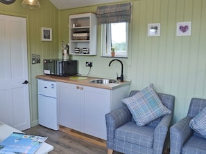 Quaint kitchen area | The Wool Shed, Gorran, near St Austell