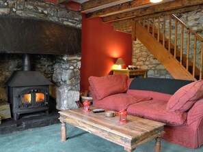 Living room with wood burner | Valley Cottage, Cwm Penmachno, near Betws-y-Coed